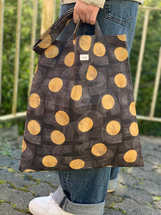 Bolsa Tote detalles mostaza