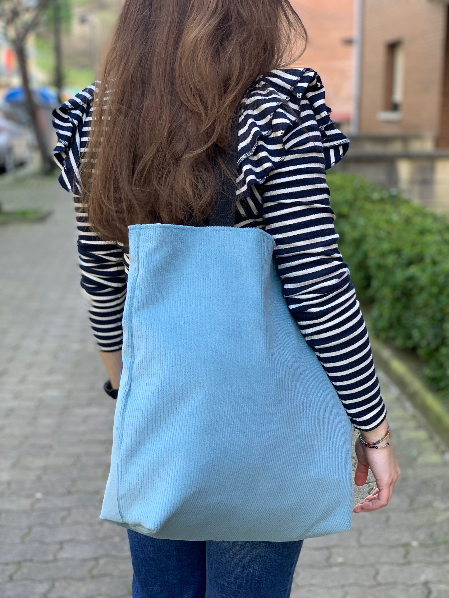 Bolso Tote Pana azul