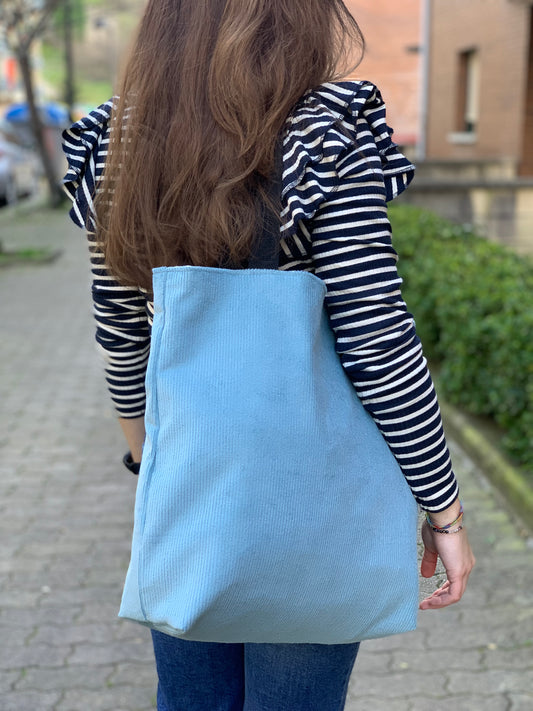 Bolso Tote Pana azul